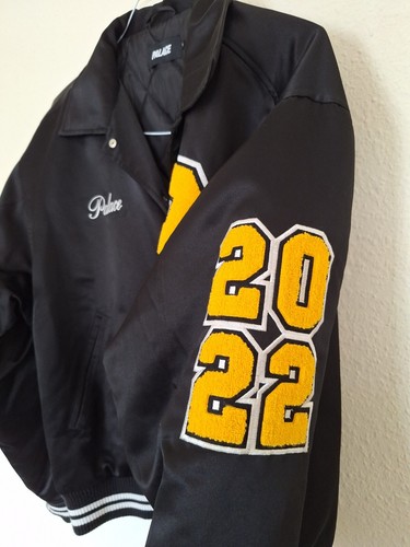 Palace Skateboard - Satin Varsity Jacket - Black - Picture 5 of 6