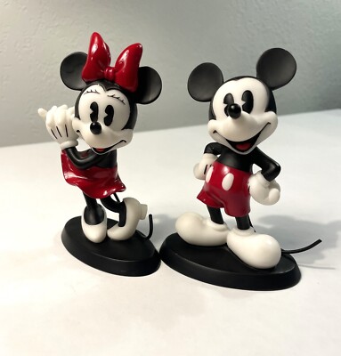 RARE Disney Enesco Showcase Collection Minnie 4029038 & Mickey Mouse 4029032