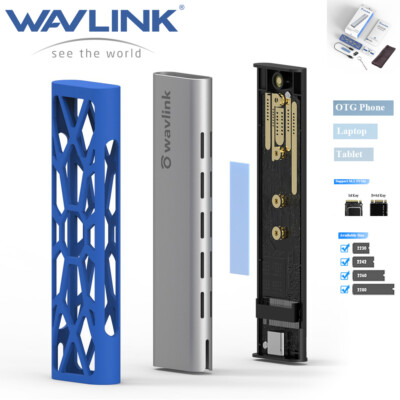 Wavlink NVMe M.2 USB3.1 SSD Enclosure Adapter 10Gbps for NVMe PCIe M-Key/M+B Key
