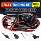 HID Wiring Loom Harness Spot Work Driving light bar 12V 40A Relay Switch kit LED