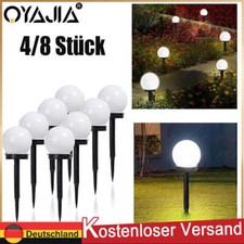 LED Solar Gartenleuchte Kugel Set Solarleuchte Außen Garten Lampe leuchte DE
