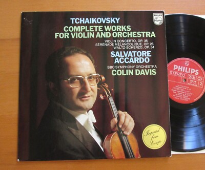 Philips 9500 146 Tchaikovsky Complete Works Violin & Orchestra Accardo Davis EX