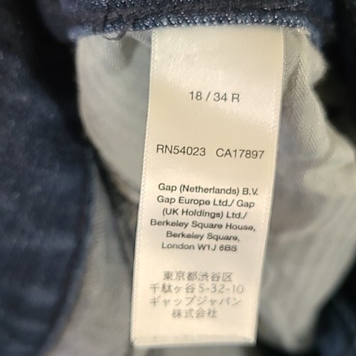 GAP Premium Curvy Straight Blue Denim Women's Jeans, size 18/34 R - Picture 6 of 7