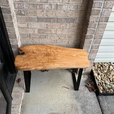 Greenage Live Edge Cedar Bench Farmhouse Entryway Bench 27.5" x 14" x 17.4" H