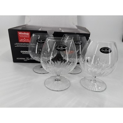 Luigi Bormioli Cognac Glasses Clear Mixology Accademia Snifters Set 4