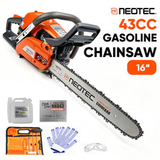 43cc 16 Gasoline Chainsaw Powered 2-stroke Engine Gas Chain Saw Wood Cutting 43cc 16 Gasoline Chainsaw Powered 2-stroke Engine Gas Chain Saw Wood Cutting
