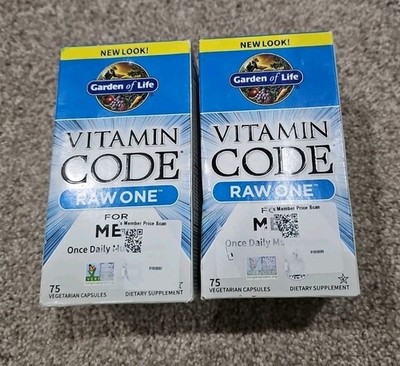 2X Vitamin Code , RAW One , Once Daily Multivitamin For Men, 75 Capsules Each