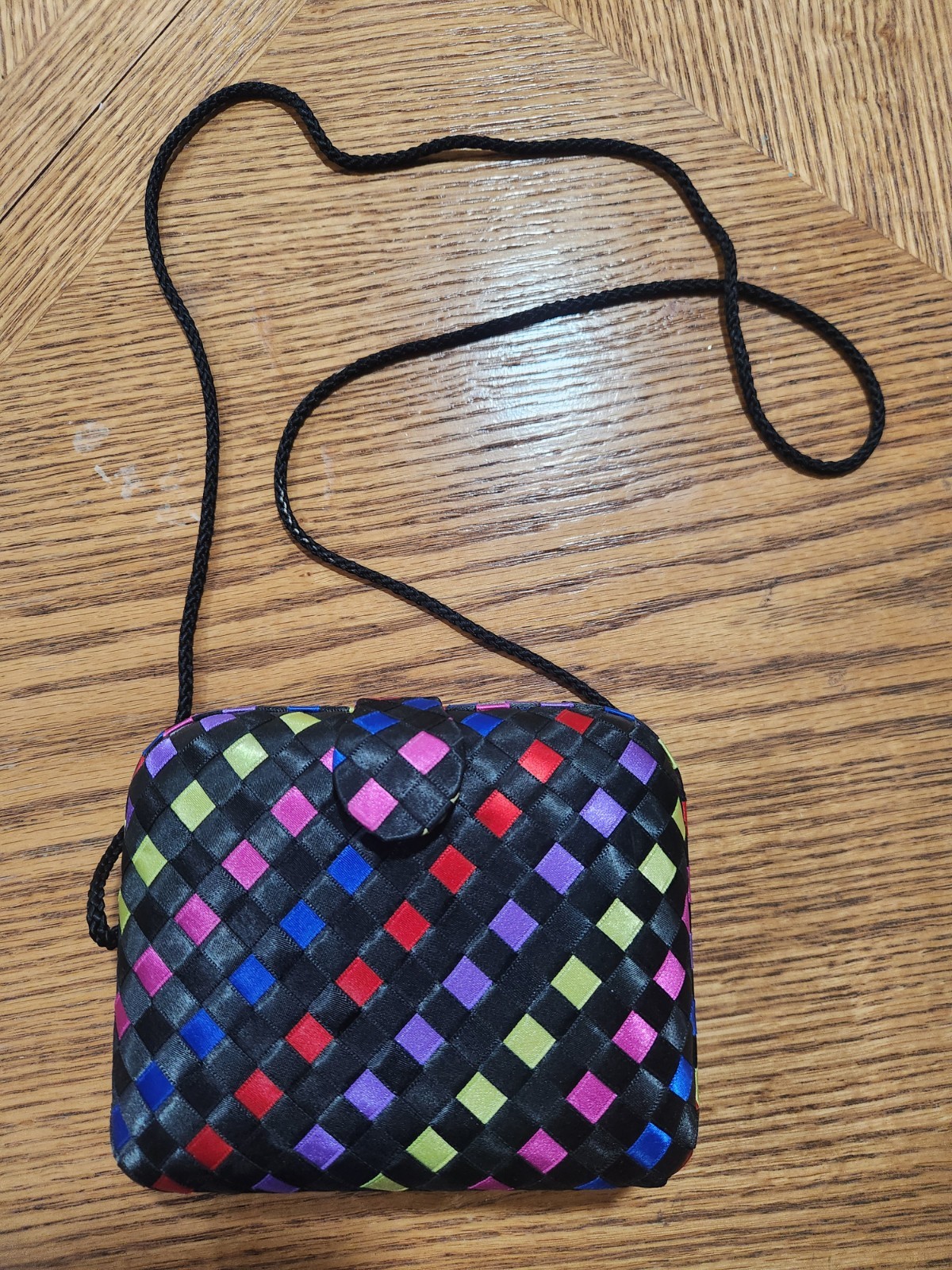 Jacobsons Hard Shell Multicolored Basket Weave De… - image 1