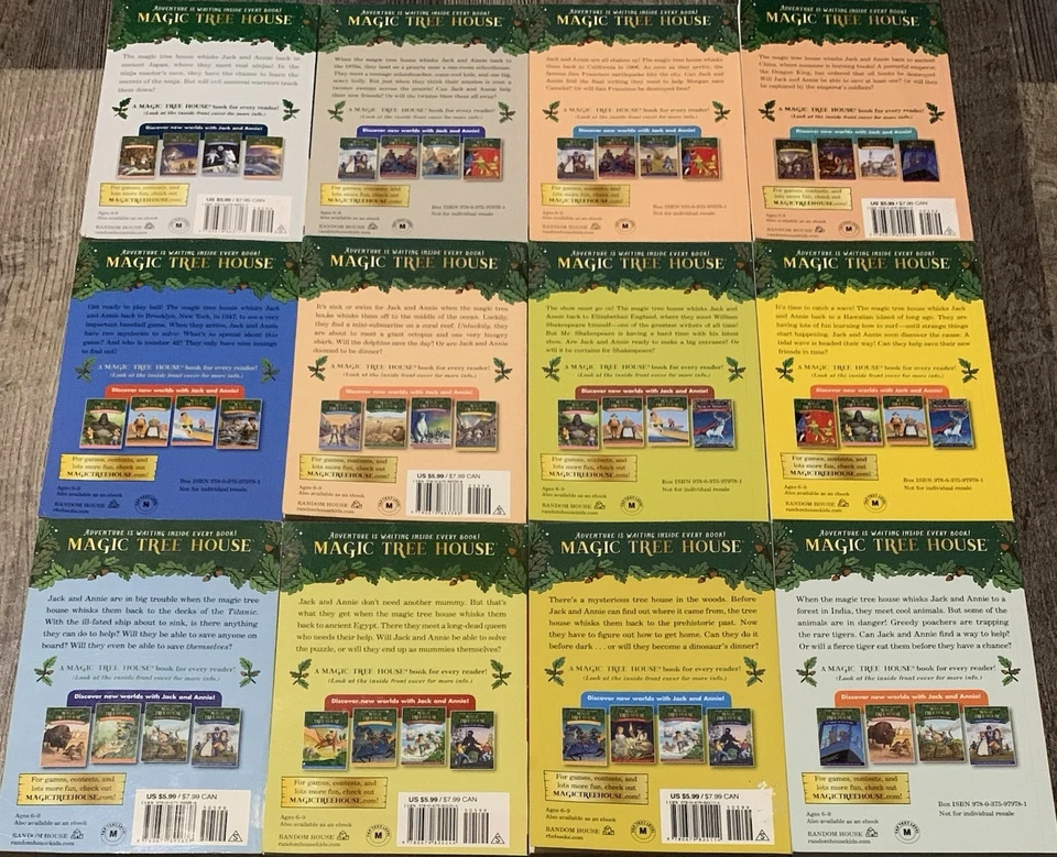 Lot Of 12: 1990s & 2000s Paperback Ed. Magic Tree House Books Set GOOD Condition Foto 2 de 3