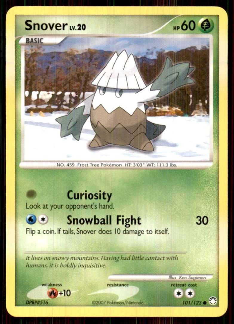 2007 Pokemon Diamond and Pearl Mysterious Treasures Snover C #101