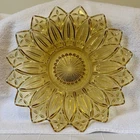 Vintage Federal Glass Petal Amber/Sungold 11.5” Plate MCM
