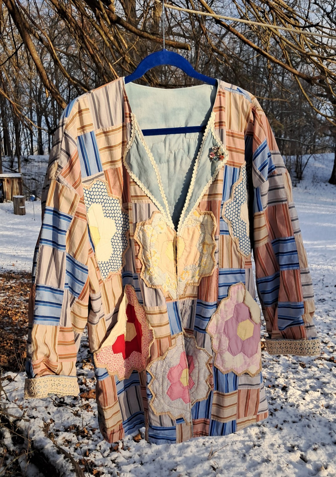 Handmade Upcycled Quilt Jacket Patchwork and Gran… - image 1