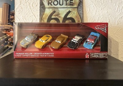 Disney Cars THUNDER HOLLOW 5-Pack FISHTAIL CRUZ MCQUEEN T-BONE CHINA 1:55 Mattel