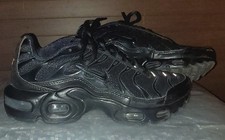 Nike Air Max Plus Youth 4.5Y Womens 6 Black Athletic Running Shoes -CD0609-001