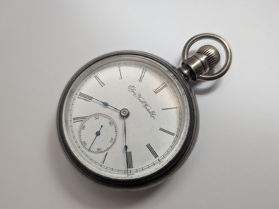 1895 Elgin Gr 73 Mod 5 7J 18S Pioneer by Waltham Coin Silver OF Pocket Watch