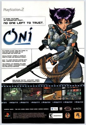 Oni - PS2 & PC Game - Bungie - Vintage Original Print Ad/Poster Promo Art 2000