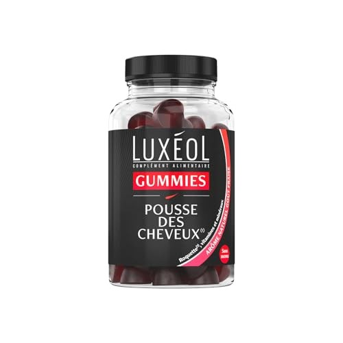 Gummies Pousse Cheveux Luxéol complément alimentaire fortifiant anti-chute pour femme