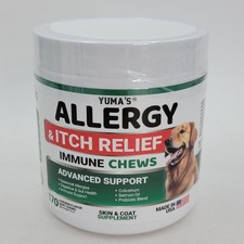Yuma's Dog Allergy  Itch Relief Immune Chews Advanced Support 170 ct Made USA