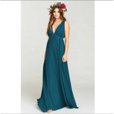 Show Me your Mumu Ava Maxi Dress Deep Jade Crisp NWT Women's Size Medium