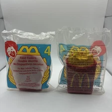 2 McDonald's Food Foolers French Fry/Fry Box Flip Cell Phone Happy Meal Toy 1999