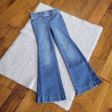 SPANX Flare Leg Jeans Women's XS Light Blue Wash Wide Leg