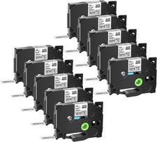 10PK Satin Ribbon Label Tape Compatible Brother TZe-R231 TZ-R231 PT-D450 0.47''