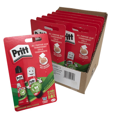 Pritt Alleskleber Tube je 12 x 20g transparenter Bastelkleber - auswaschbar