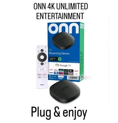 onn 4K Google TV Streaming Device Ultra HD 8GB Storage 2GB RAM Media Player
