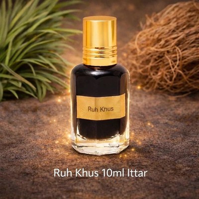 Pure Original RUH KHUS attar / Ittar LONG LASTING FRAGRANCE 10ml USA BEST