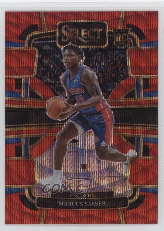 2023-24 Panini Select Concourse Red Wave Prizm Marcus Sasser #70 1o2