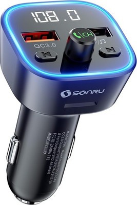 SONRU Bluetooth 5.3 Auto FM Transmitter HiFi Sound