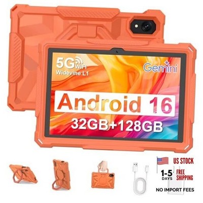 Tablet 10 Inch Android 16 Tablets, 32GB RAM 128GB ROM 2TB Expand, Orange