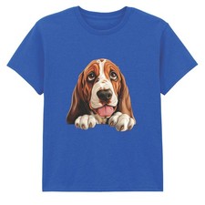 Basset Hound Dog Animals Kids T-Shirt Cute Puppy Graphic Tee