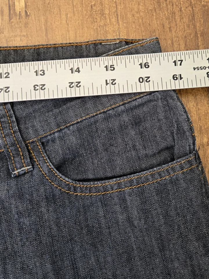 Wax Jeans Women 13 Tummy Slimming Wide Leg Mid-Rise Blue Soft Denim Wide Hem - Image 4 of 4