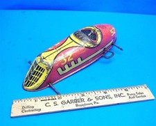 Vintage 40's Tin Litho - Wind Up TOY RACER - Parts
