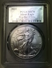 2022 .999 Silver American Eagle - PCGS MS70 FDOI First Day of Issue