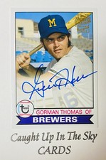 2019 Topps Archives Gorman Thomas “1979 Topps Fan Favorite” On Card Auto Brewers