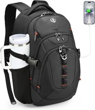Swissdigital Design Laptop Backpack with USB Charging Port, Travel Backpack Fits