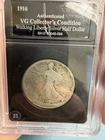 1916-D Obverse Walking Liberty Half Dollar - VERY Good - 90% Silver