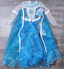 Frozen Costume Girls Medium 7-8 Blue Princess Factory Disney Halloween