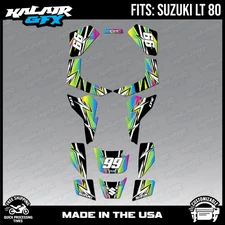 Graphics Kit for ATV SUZUKI LT80 LT 80 (All Years) Shred Series-Rainbow