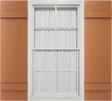 Standard Size Four Board Joined Shutters 14"W x 47"H Mid-America Vinyl 1pair