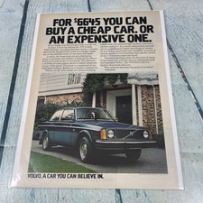 1978 Volvo 242 Sedan Car Vintage Print Ad/Poster Pinup Promo Art Magazine Page