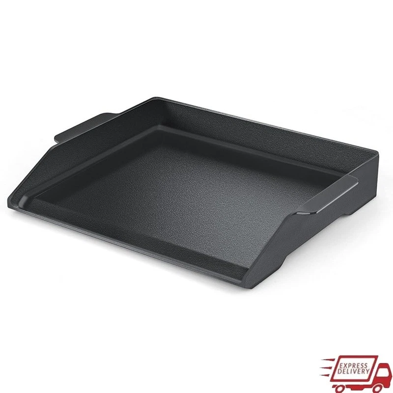 Cast Iron Griddle Gas Charcoal Grill Non-Stick Cooking Surface Easy Clean Up New