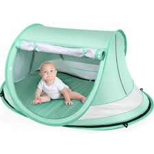 Baby Beach Tent Pop Up Sun Shade Mosquito Net UPF 50 Green HQC-T22 Portable