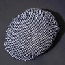 STETSON Cappello Berretto Pilota Uomo MEDIA Seta e Lino Piede di Poule Celebrità 56 M