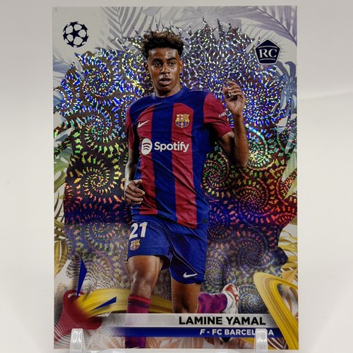Lamine Yamal 2023-24 Topps UEFA  RC Carnaval Holofoil RC #78 check pics for cond