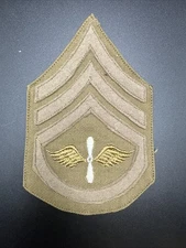 WWI Air Corps Staff sergeant Patch Rank, Pilot, Aviation