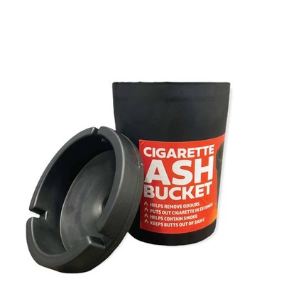 Cigarette Ashtray Bucket Black with Lid Large Tobacco Ash Smoke Car Holder 