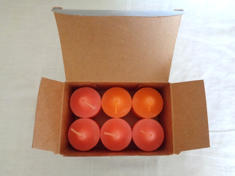 Party Lite Tropical Blossom/Coral 6 Votive Collectible Candles (#6536)